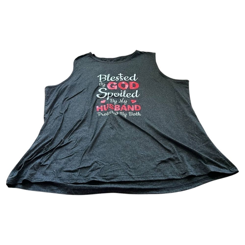 Women's Gray Graphic Tank Top